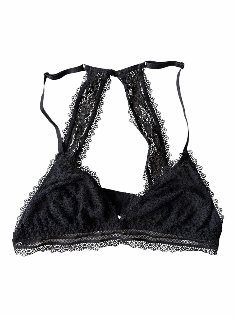 Black Lace Racerback Bralette -  Women Intimates